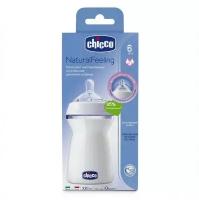 Chicco Бутылочка Natural Feeling, 330 мл, с 6 месяцев