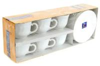 Сервиз чайный Luminarc Трианон 220 мл белый на 6 персон артикул производителя E8845, 220002