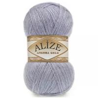 Пряжа Alize Angora Gold, 1 % шерсть, 1 % акрил, 100 г, 550 м, 1 шт., 221 светлый джинс 550 м