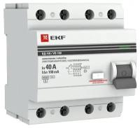 elcb-4-40-100S-em-pro Выключатель дифференциального тока EKF PROxiмА ВД-100 4п 40А 100мА тип AC электромеханический