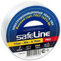 Изолента ПВХ белая 19мм 20м SafeLine