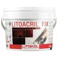 Дисперсионный клей белого цвета LITOKOL LITOACRIL FIX, 5 кг