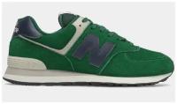 Кроссовки New Balance 574, демисезон/лето, повседневные, натуральная замша, размер 10,5 US, зеленый