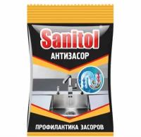 Sanitol (Крот) средство для чистки труб Антизасор в гранулах, 0.09 кг