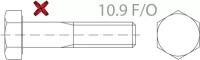 Болт DIN 931 F с шестигранной головкой неполная резьба М5х35 10.9 Bl04205035F