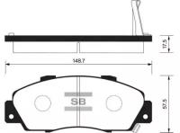 Колодки тормозные передние Sangsin Brake SP1076F