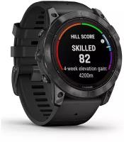 Умные часы Garmin Fenix 7 pro Solar серый с черным ремешком (010-02777-00)