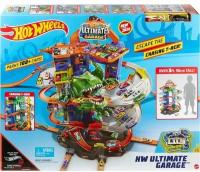 Hot Wheels Сити Невообразимый гараж с тиранозавром, GJL14