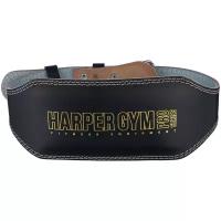 Пояс для т/а-усиленный (широкий) Harper GYM JE-2622HG черн.нат.кожа, M