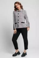 Пиджак Текстильная Мануфактура, размер 52, бордовый, черный