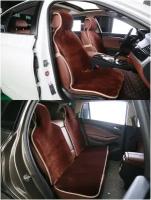 Накидки для Peugeot Expert Tepee (2007-2023) на весь салон меховые, Короткий ворс, Коричневый