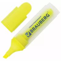 BRAUBERG Текстовыделитель Fluo, желтый, 1 шт