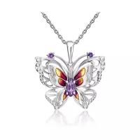 PLATINA jewelry Серебряная подвеска с аметистом 03-3265-00-203-0200-69