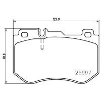 Дисковые тормозные колодки передние TRIALLI PF 4291 для Mercedes-Benz C-class (4 шт.)