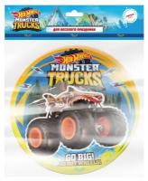 PRIORITY Тарелки одноразовые бумажные Hot Wheels. Monster Trucks, 18 см, 6 шт., желтый/голубой