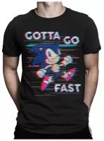 Футболка Design Heroes Ёжик Соник - Gotta go fast Мужская