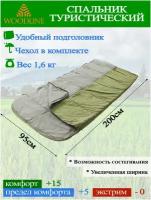 Спальный мешок Woodline CAMPING+ 300, хаки/серый