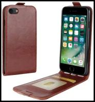 Чехол-флип MyPads для iPhone 6/ 6S 4.7 (Айфон 6 / 6С) вертикальный откидной коричневый