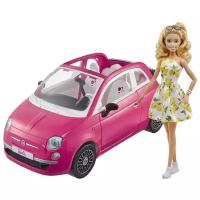 Кукла Barbie с машиной Fiat 500, 29 см, GXR57