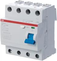 F204 AC 80/30 Блок утечки тока 4-полюсный, 80A, 30mA, тип АC (УЗО) ABB, 2CSF204001R1800