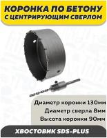 Коронка по бетону, Чеглок, 16-17-150, с центрирующим сверлом, 150мм, SDS Plus