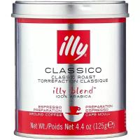 Кофе illy молотый, средней обжарки, банка 125 г