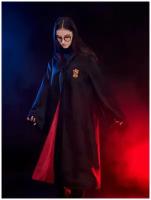 Мантия Волшебника с красным подкладом и эмблемой на рост 165-180см