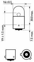 Лампа накаливания 10шт в упаковке RY10W 12V 10W BAU15S (оранжевая) PHILIPS 12093NACP