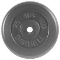 Диск ''Стандарт'' обрезиненный чёрный 25 кг. MB BARBELL MB-PltB26-25