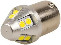 Автолампа диод S25 (P21W) 12-24V 10 SMD диода BA15s 1-конт биполярная Белая SKYWAY Противотуманные, стопы, задний ход, повороты