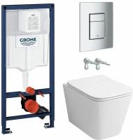 Готовый комплект: Инсталляция Grohe 38772001 + Унитаз подвесной MONTEREY ROUND с сиденьем