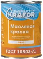 Краска МА-15 масляная Krafor, глянцевая, 0,9 кг, ярко-зеленая