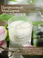 Свеча интерьерная ароматическая в стеклянном стакане CandleKraft Citrus Tangerine Aroma Mini 