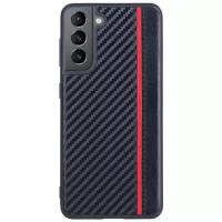 Чехол накладка для Samsung Galaxy S21 SM-G991B, G-Case Carbon, черная