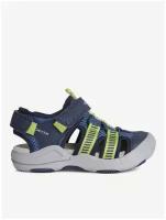 туфли летние открытые GEOX для мальчиков JR SANDAL KYLE цвет navy/lime, размер 28