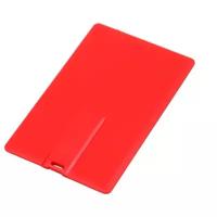 Флешка для нанесения логотипа в виде пластиковой карты (4 Гб / GB USB 2.0 Красный/Red card1 Flash drive)