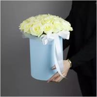Букет из белых розы, 29 штук в коробке цветы 
