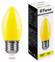 Лампа светодиодная Feron LB-376 E27 230В 1Вт желтый 25927