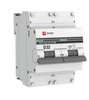 Автоматический выключатель ВА 47-100 2P 32А (D) 10kA PROxima mcb47100-2-32D-pro EKF