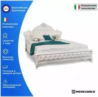 Кровать Мишель 180х200 см с подъёмным механизмом белый матовый МебельГолд