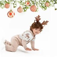 Комбинезон детский с капюшоном Amarobaby Pure Love Christmas Deer