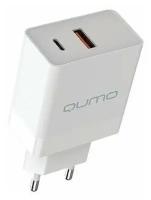 зарядное устройство Qumo Energy light 2 USB, Type- C + QC3.0, 20W,для iPhone 11/12/13 20W/Android/Адаптер питания выход USB-C/СЗУ для айфона 11/12/13