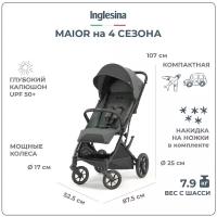 Прогулочная коляска Inglesina Maior, taiga green, цвет шасси: черный