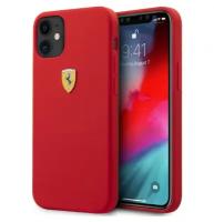 Чехол CG Mobile Ferrari On-Track Liquid silicone with metal logo Hard для iPhone 12/12 Pro