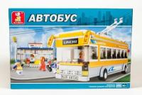 Конструктор пластик Автобусная остановка с фигуркой 465 деталей