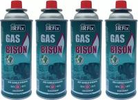 Баллон газовый GAS BISON IRFIX 320гр (уп 4 шт)