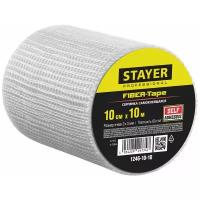 STAYER FIBER-Tape 10см х 10м 3х3 мм, Самоклеящаяся серпянка, PROFESSIONAL (1246-10-10)