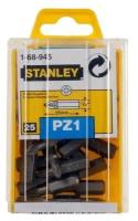 Вставки биты шестигранные PZ1 25 штук Stanley 1-68-945