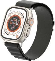 Ремешок для умных часов Apple Watch (Эпл Вотч) 42/44/45/49mm InnoZone Alpine Loop, черный, нейлоновый