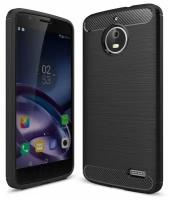 Чехол-накладка Carbon Fibre для Motorola Moto E4 (черный)